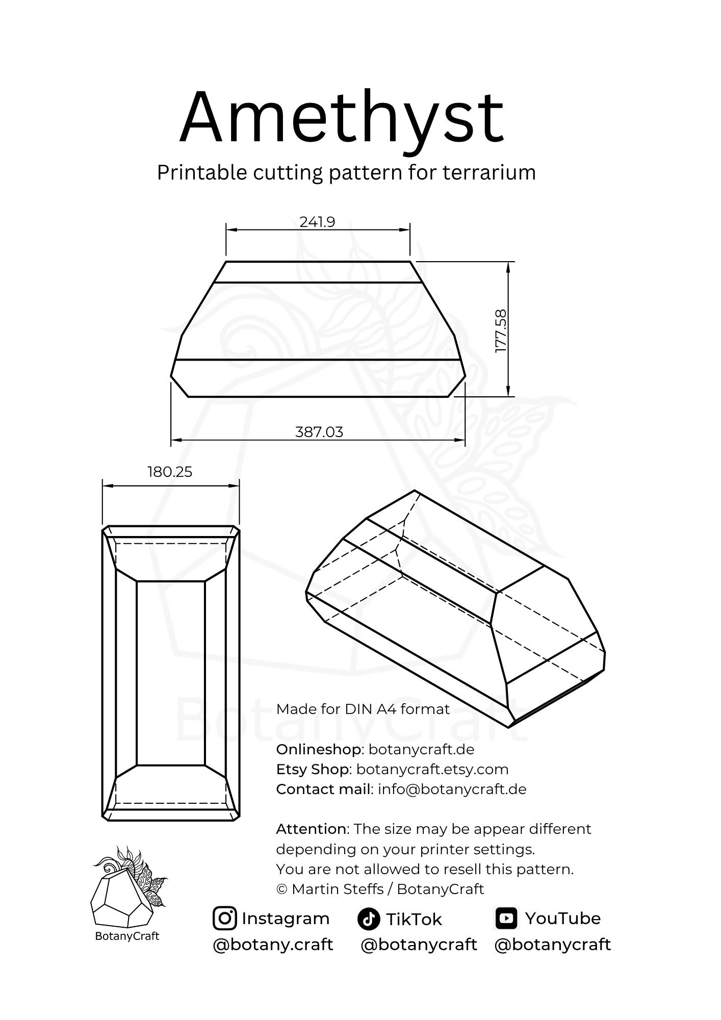 Pattern – Terrarium "Amethyst" (Digital Download)