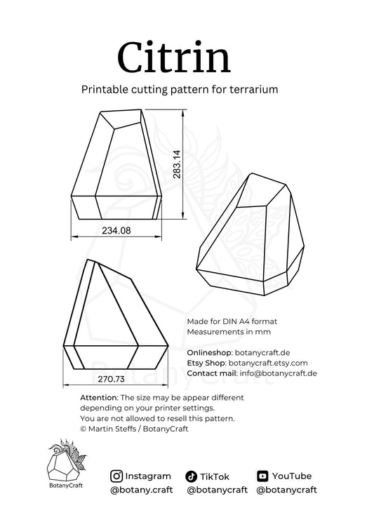 Pattern – Terrarium "Citrin" (Digital Download)